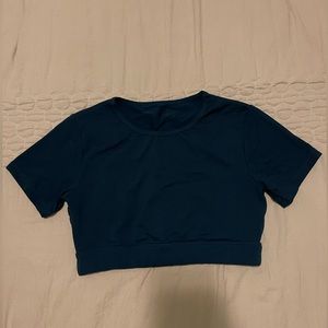 Navy Blue Open Back Tee